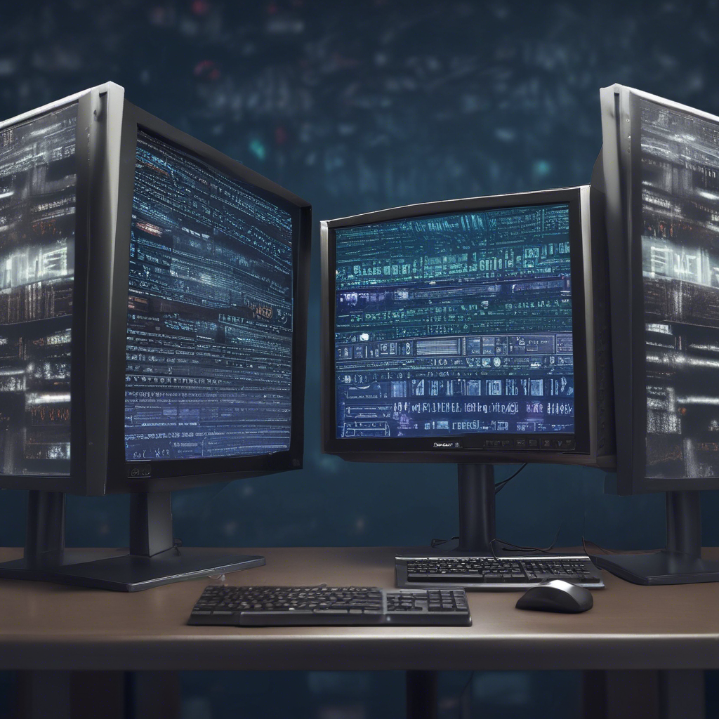 A split-screen image showing one side with a local server setup and the other with cloud infrastructure, both running code. ||pexels:screens with code