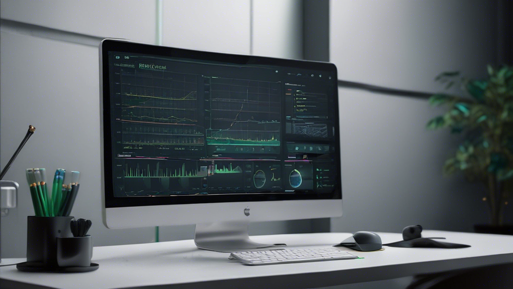 A minimalistic image featuring a sleek, modern computer screen displaying performance metrics or speed indicators related to API requests. ||pexels:mi