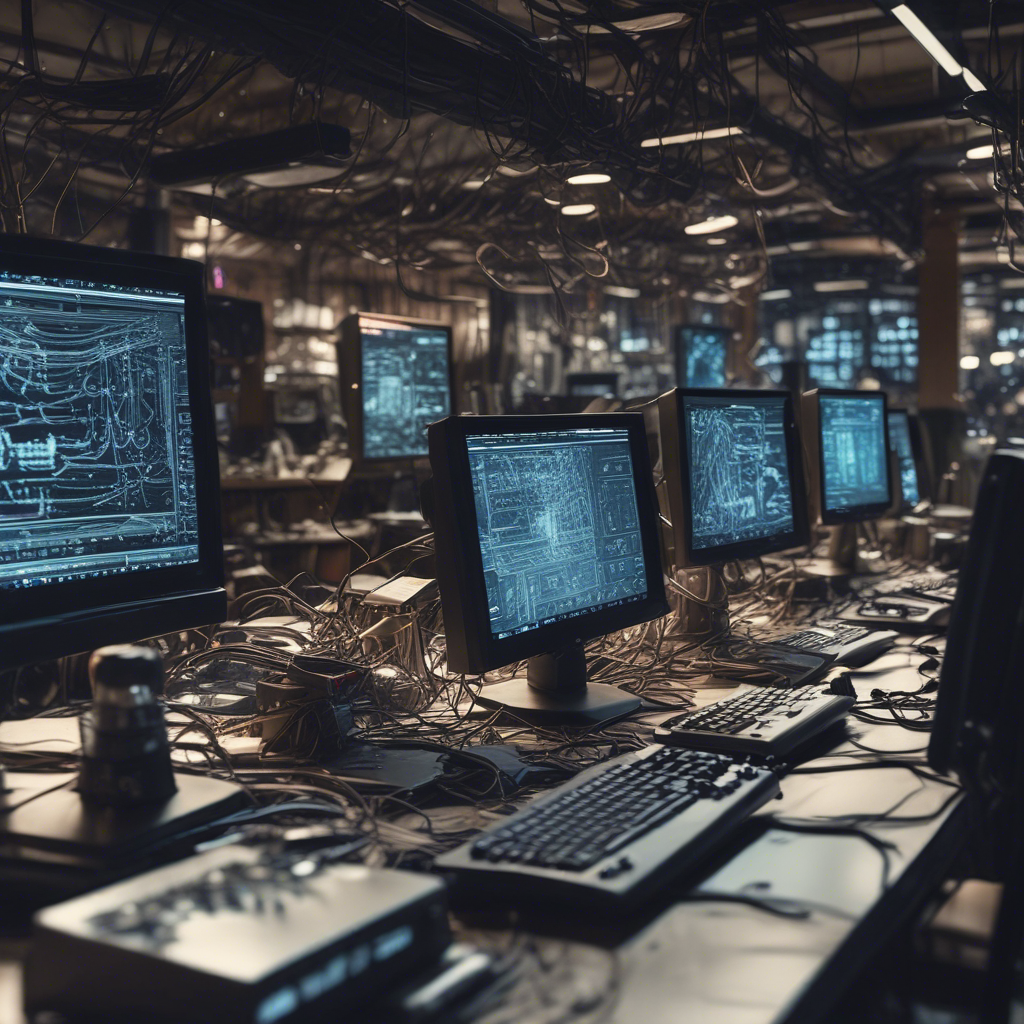 a workspace with multiple screens displaying AI code and a confused engineer looking at them, illustrating the illusion of competence created by advan