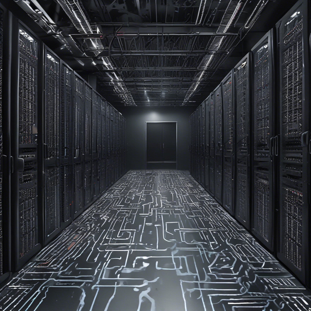 Close-up of a high-tech data center with rows of servers and network equipment, emphasizing the scale and complexity...